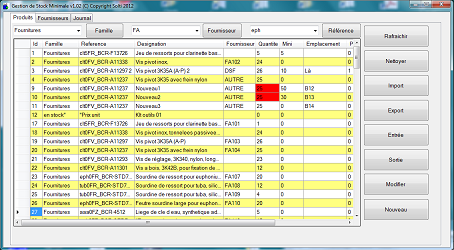 gestion de stock