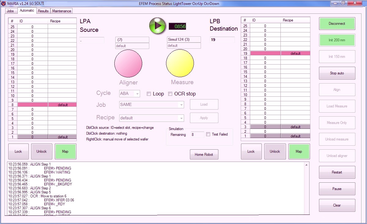FOgale wafer test user interface